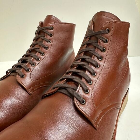 EXCELLENT Alden 306 Brown Calfskin Plain Toe Boot CDI Last Made in USA 10.5 AA/B - Picture 7 of 12